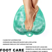 Jukkre Bath Foot Scrubber, Foot Scrubber Cleaner Massager, Shower Foot Massager Scrubber Cleaner, Foot Scrubber Bath Mat for Shower with Non-Slip Suction Cups for Dead Skin, Foot Care, Foot Massage-thumb1