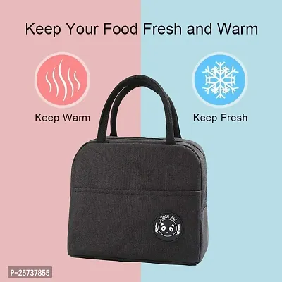 Jukkre Portable Lunch Bag Portable Insulated Tote Travel Tiffin Bag Thermal Food Stripe Insulated Cooler Bags Thermal Food Picnic Lunch Bags Kids for Office, College  School-thumb4