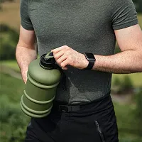 Jukkre 2 Litre Gym Gallon Water Bottle Sports Jug 74oz Bpa Free and Leakproof Fitness Bottle Strong Sturdy Tritan Plastic Outdoor Camping Travel Cycling Hiking Water Bottle - Green-thumb1