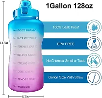 Jukkre Sipper Handle Gym Gallon Bottle for Men 2 Litre Water Bottle for Workout Motivational Bottle for Adults Sports Water Bottle for Home, Fitness Water Jug Gallon - (Multi Random Color)-thumb1