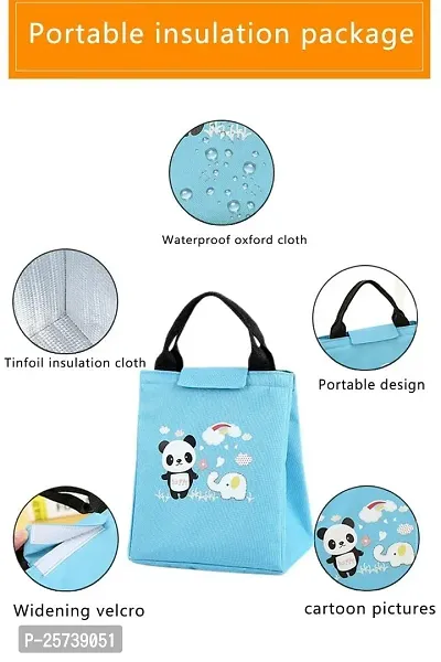 Jukkre Cartoon Lunch Box Bag for Kids Women Lunch Bags Caloric Insulated Cooler Bags Women Kids Lunch Tote Fruit Foods Container Bags Reusable  Portable (Multi)-thumb3