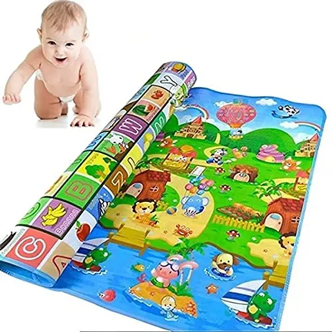 Jukkre Kid Baby Play Mat Floor Activity Happy Farm Rug Child Crawling Carpet, Double Sided Water Proof Baby Mat Carpet Baby Crawl Play Mat Kids Infant Crawling Play Mat Carpet Baby Gym Water