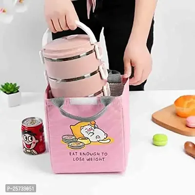 Jukkre Cartoon Lunch Box Bag for Kids Women Lunch Bags Caloric Insulated Cooler Bags Women Kids Lunch Tote Fruit Foods Container Bags Reusable  Portable (Multi)-thumb2