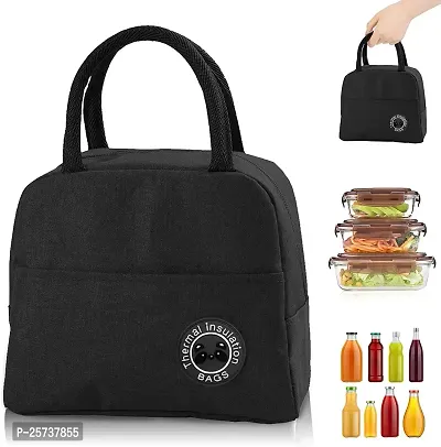 Jukkre Portable Lunch Bag Portable Insulated Tote Travel Tiffin Bag Thermal Food Stripe Insulated Cooler Bags Thermal Food Picnic Lunch Bags Kids for Office, College  School