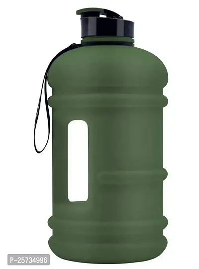 Jukkre 2 litre Water Bottles Motivational Gallon Fitness Gym 2.2L Large Sports Water Bottle with Handle for Adults Leak Proof at Office Outdoor Water Jug 1 PCS (Green)