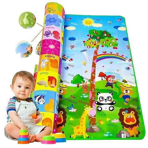 Jukkre Waterprooof Double Sided Water Proof Alphabet Baby Mat Carpet Baby,Kids, Gym, Infant Crawl Play Mat (Water Resistant, Non-Toxic, Large Size 4 X 6 Feet)