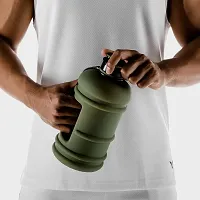 Jukkre Sports Half Gallon Water Bottle 2.2L Large Gym Water Bottle with Handle 74oz BPA Free Plastic Reusable Water Bottles Leak Proof for Gym Yoga Travel Camping Cycling Outdoor Sports || Green - 1pc-thumb1