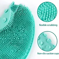 Jukkre Silicone Foot Brush Scrubber Massager Shower Foot Brush Apple Shaped with Non-Slip Suction Cups, Deep Clean Exfoliate Spa Increases Circulation, Foot Care-thumb3