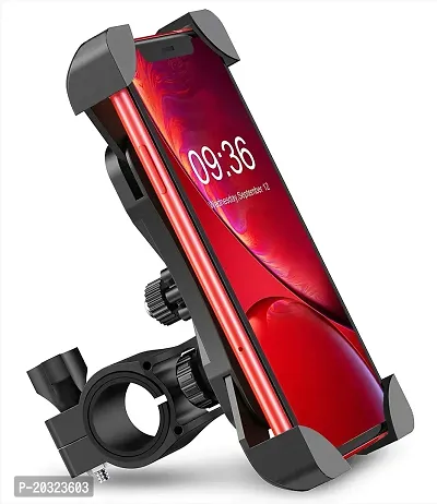 Bike Phone Mount Anti Shake And Stable Cradle Clamp With 360 Rotation Bicycle Phone Mount Bike Accessories Bike Phone Holder Black-thumb0