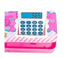 Pencil Box with Calculator  Dual Sharpener for Kids for School,Frozen Big Size Cartoon Printed Pencil Case for Kids (Barbie) Plastic, Pack of )-thumb2