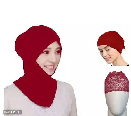 Nazneen Under Hijab Ninja Cap And Floral Lace Under Hijab And Streachable