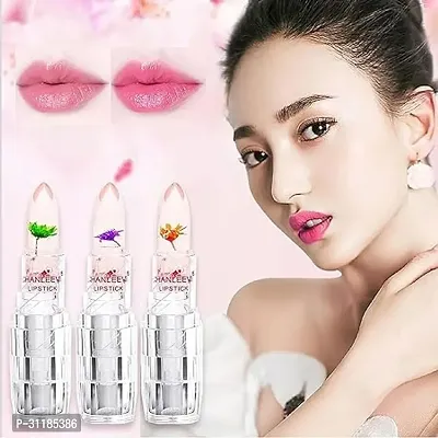 Color Changing Crystal Jelly Flower Lipstick - Magic Transparent Lip Gloss-thumb3