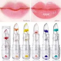 Waterproof Flower Lipstick Jelly Flower Transparent Color Changing Lipstick  (Pack Of 2)-thumb1