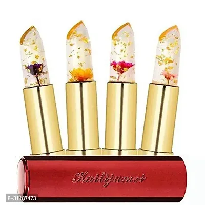 Moisturizer lipsticks Lips Care Surplus Bright Flower Jelly Lipstick 4g x 4 PCS SET