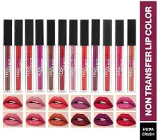 Hudacrush Beauty Matte Finish, Long Lasting, Waterproof Liquid Lipsticks Combo Set For Women - 12Pcs-thumb3