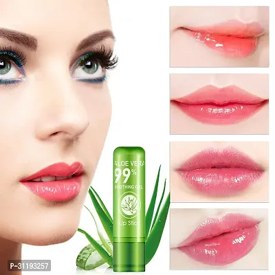 Aloe Vera Lipstick Moisturizing Waterproof Color Changing Long Lasting Nutritious Lip Balm  (Pack of 3)-thumb3