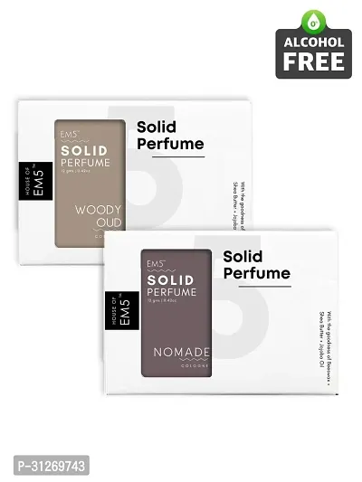 Combo Pack of Alcohol Free Solid Perfumes Woody Oud  Nomade for Men  Women 12 g-thumb2