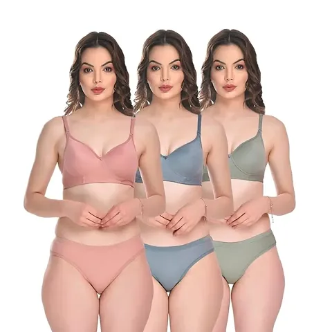 Set Of 3 Bra Panty Combo