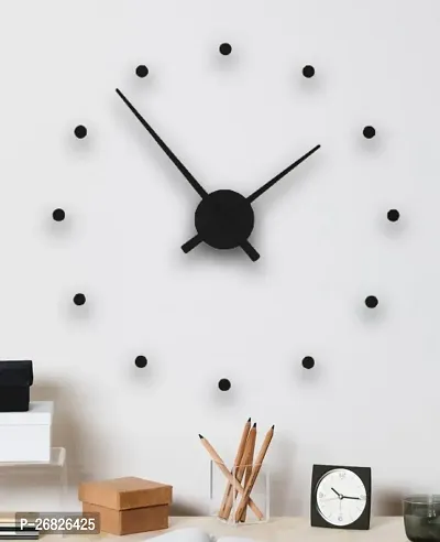 Designer Analog 70 cm X 70 cm Wall Clock (Black, Without Glass, DIY Clocks)-thumb0
