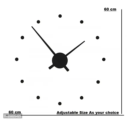 Designer Analog 70 cm X 70 cm Wall Clock (Black, Without Glass, DIY Clocks)-thumb5