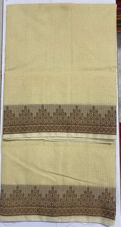 Attractive Cotton Saree with Blouse piece 