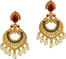 JBD Extravagance Women's Brass Gold Planted Ethenic Wear Latest Nacklace With Earring Set-Pack of 2 (J_B_D_5487000-Golden)-thumb2