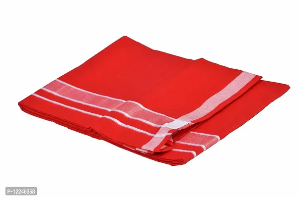 JE Dhotis With Border  Dhoti For Men (Premam Red, 1 Pc)-thumb2