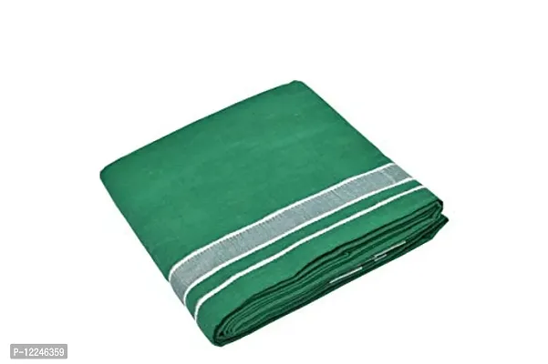 JE Cotton Dhotis With Border Dhoti For Men (Premam Green, 1 Pc)