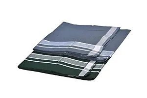 Mens Grey  Dark Green Colour Cotton Dhoti - Pack of 2-thumb1