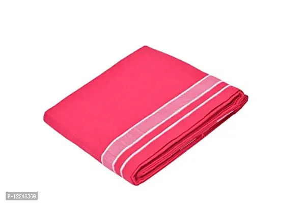 JE Cotton Dhotis With Border  Dhoti For Men (Premam Pink, 1 Pc)