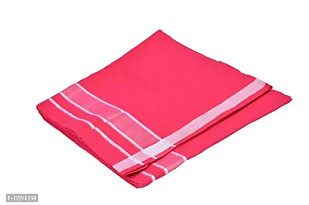 JE Cotton Dhotis With Border  Dhoti For Men (Premam Pink, 1 Pc)-thumb2