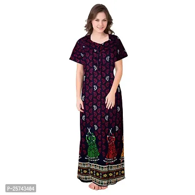 Elegant Cotton Printed Nighty For Women- Pack Of 2-thumb2