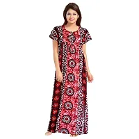 Elegant Cotton Printed Nighty For Women- Pack Of 2-thumb1