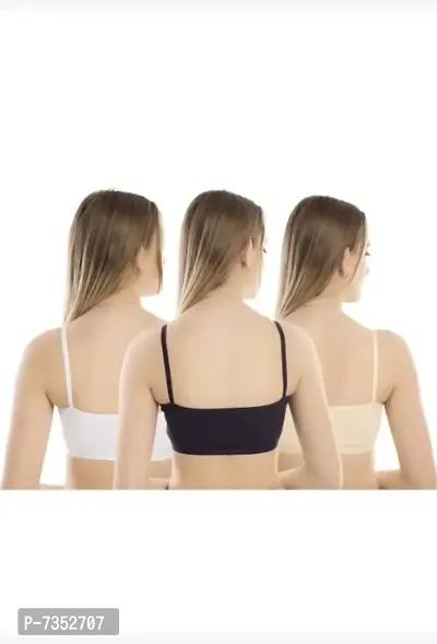 Khusbhu Black White Skin Bra - Pack Of 3-thumb2