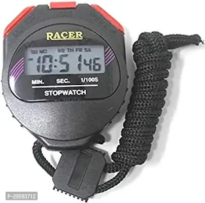 Racer Stopwatch with Alarm Handheld LCD Digital Professional Timer Sports Stop Watch-thumb0