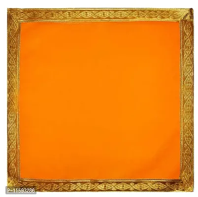 Velvet Cloth Aasan for puja Altar Pooja aasan Cloth red & Yellow Velvet Combo (Pack of 2) (Size 46x46cm)-thumb4