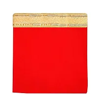 Velvet Cloth Aasan for puja Altar Pooja aasan Cloth red & Yellow Velvet Combo (Pack of 2) (Size 46x46cm)-thumb2