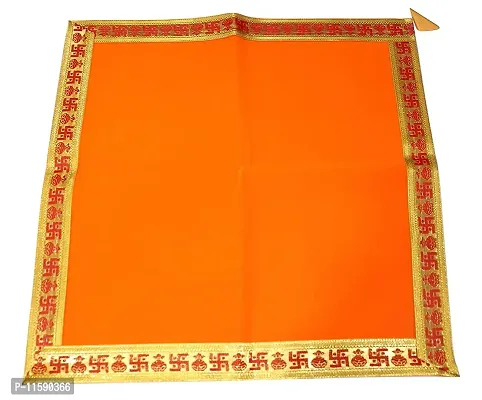 Reliable Ganpati Baithak Assan/Ganpati Rumal/Embroidered Puja Cloth/Puja Assan/Puja Chowki Assan/Puja Altar Cloth for Multipurpose Use for Home Mandir,Size- 18 * 18 Inch, Pack of 3 Piece-thumb3