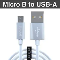 Upload Micro USB Data Cable For Mobile | Charging Cable | TPE (White) (1 Meter)-thumb1