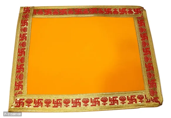 Reliable Puja Assan, Velvet Puja Cloth/Puja Assan/Puja Chowki Assan/Puja Altar Cloth for Multipurpose Use for Home Mandir, Temple, God  Goddess Assan,Size- 10 * 13 Inch,Pack of 2-thumb2