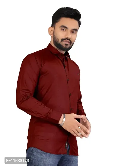 Classic Cotton Blend Solid Formal Shirts for Men-thumb4