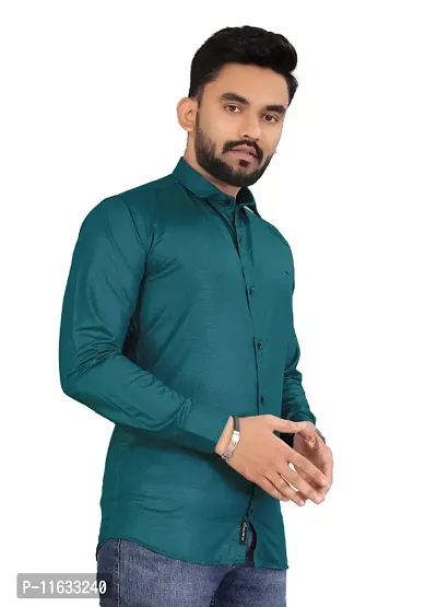 Classic Cotton Blend Solid Formal Shirts for Men-thumb3
