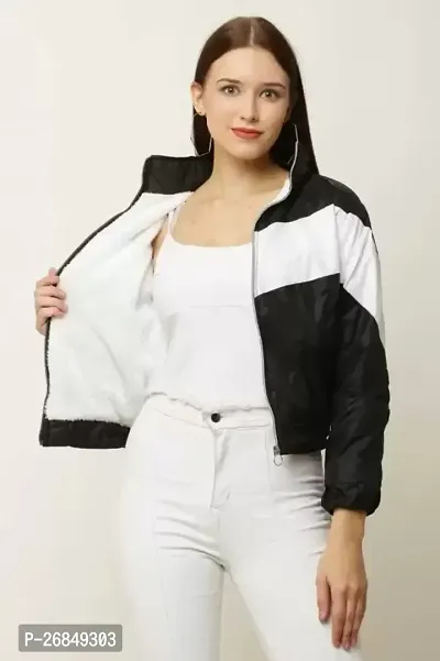 Stylish Black Solid Denim Jacket For Women-thumb0