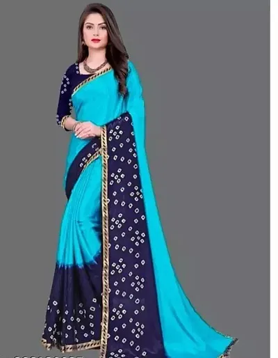 Stylish Fancy Designer Crepe Saree With Blouse Piece For Women