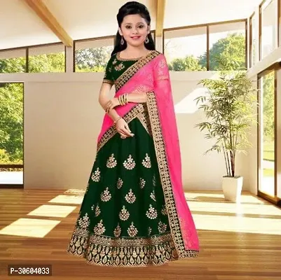 Beautiful Cotton Blend Semi-stitched Lehenga Choli and Dupatta Set