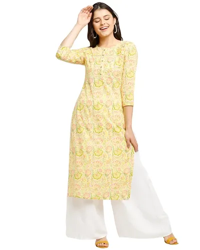 Stylish Cotton Printed Straight Kurti