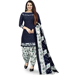 Elegant Multicoloured Crepe Printed Dress Material with Dupatta For Women Pack Of 2-thumb3