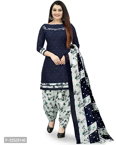 Elegant Multicoloured Crepe Printed Dress Material with Dupatta For Women Pack Of 2-thumb4