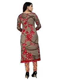 Elegant Multicoloured Crepe Printed Dress Material with Dupatta For Women Pack Of 2-thumb2