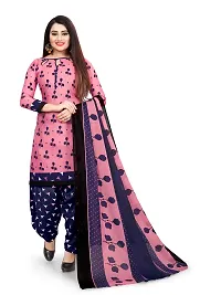 Elegant Multicoloured Crepe Printed Dress Material with Dupatta For Women Pack Of 2-thumb3